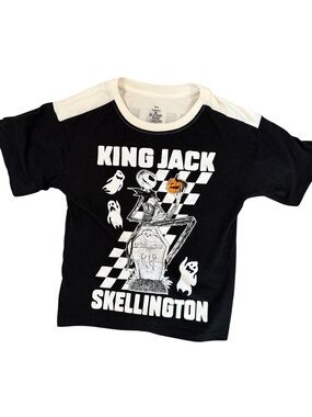 Nightmare Before Christmas Boys Toddler Jack Skellington Short Sleeve Tee | 4T